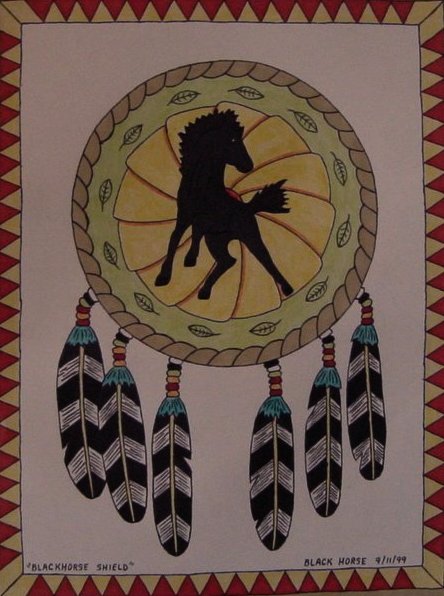 "Blackhorse Shield"  From the book; "The Storyteller."